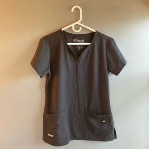 Grey’s Anatomy Size M Two-pocket Black Scrub Top